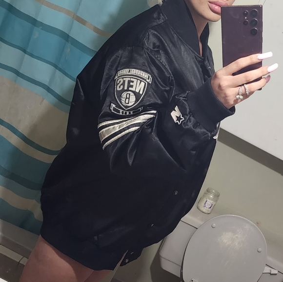 Vintage Brooklyn NETS Basketball Satin Coat (2012) - Picture 2 of 6